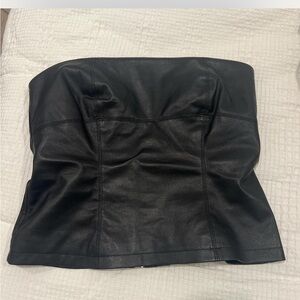 L’Academie Black Leather Corset